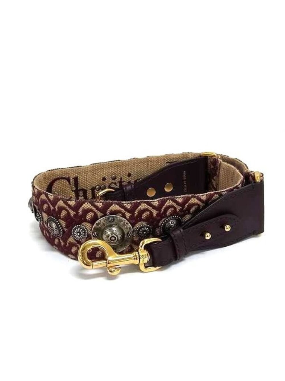 Christian Dior Medallion Trotter Canvas And Leather Shoulder Strap For Bag - Picture 1 of 4